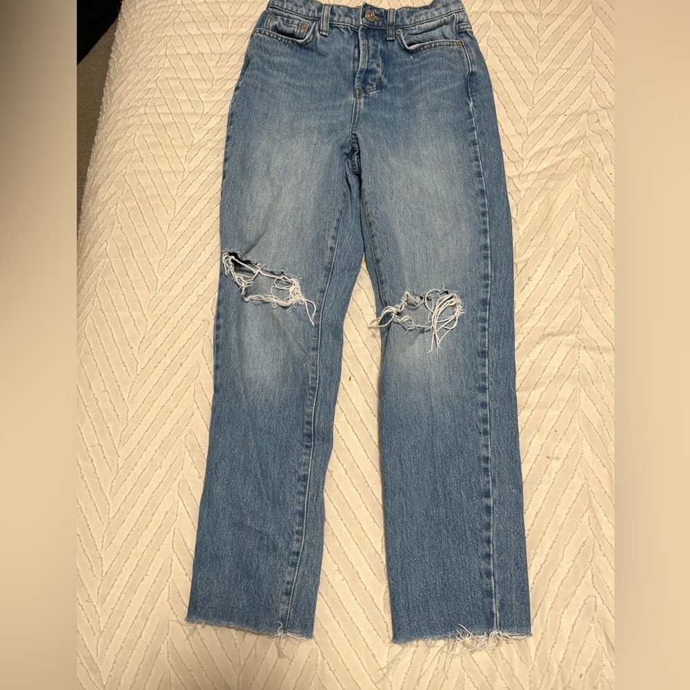 urban outfitters bdg straight size 25, light wash, good quality